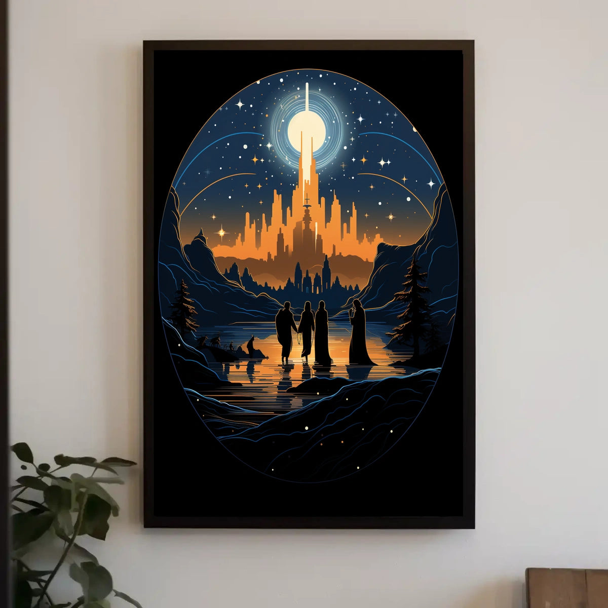 Enchanted City Adventure Surrealism Digital Painting Poster