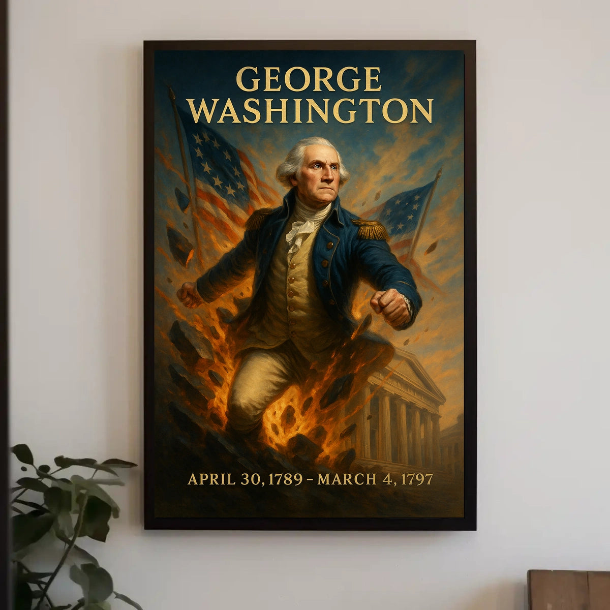 George Washington Vintage Patriotic Historical Poster