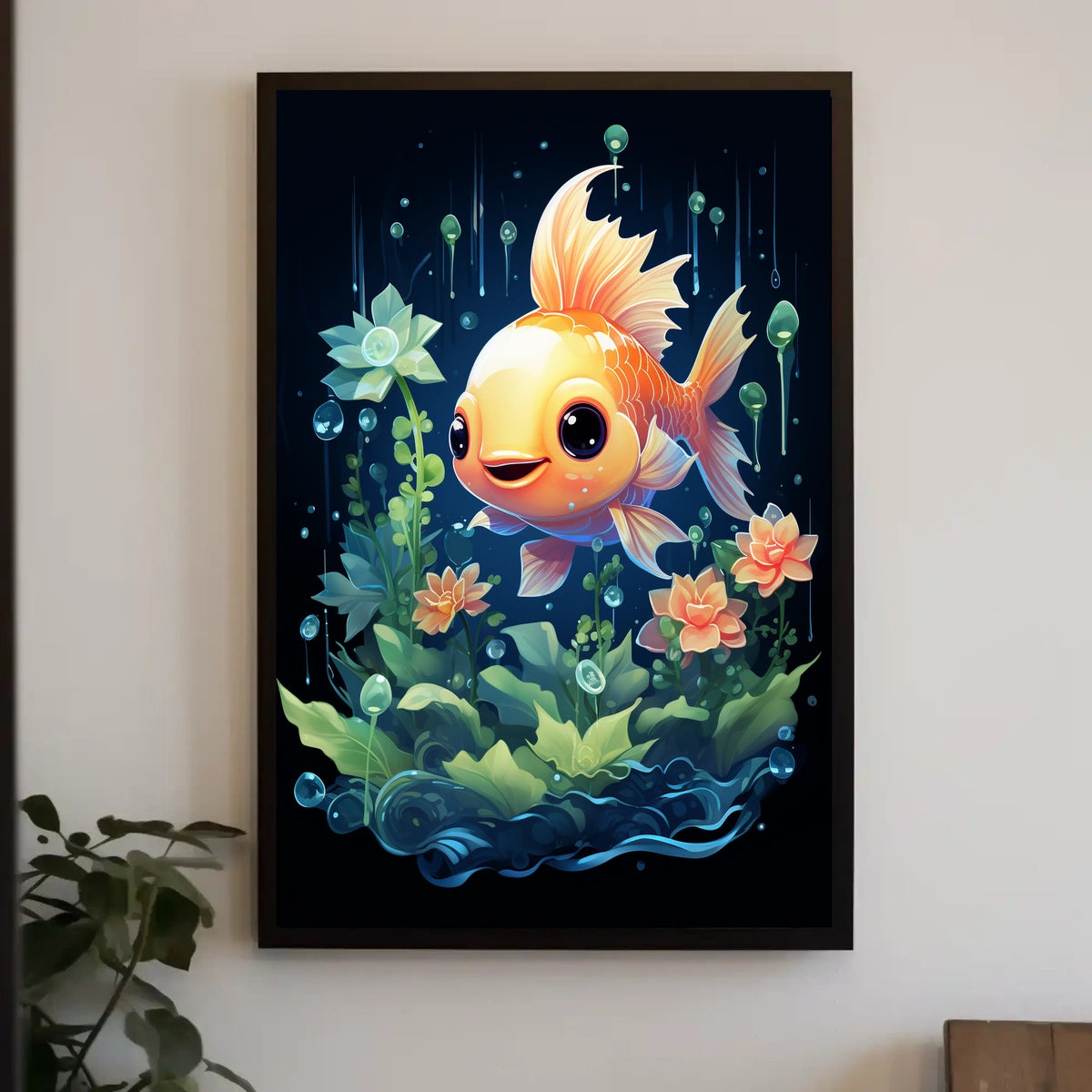 Enchanted Waters Underwater Goldfish Serenity Poster