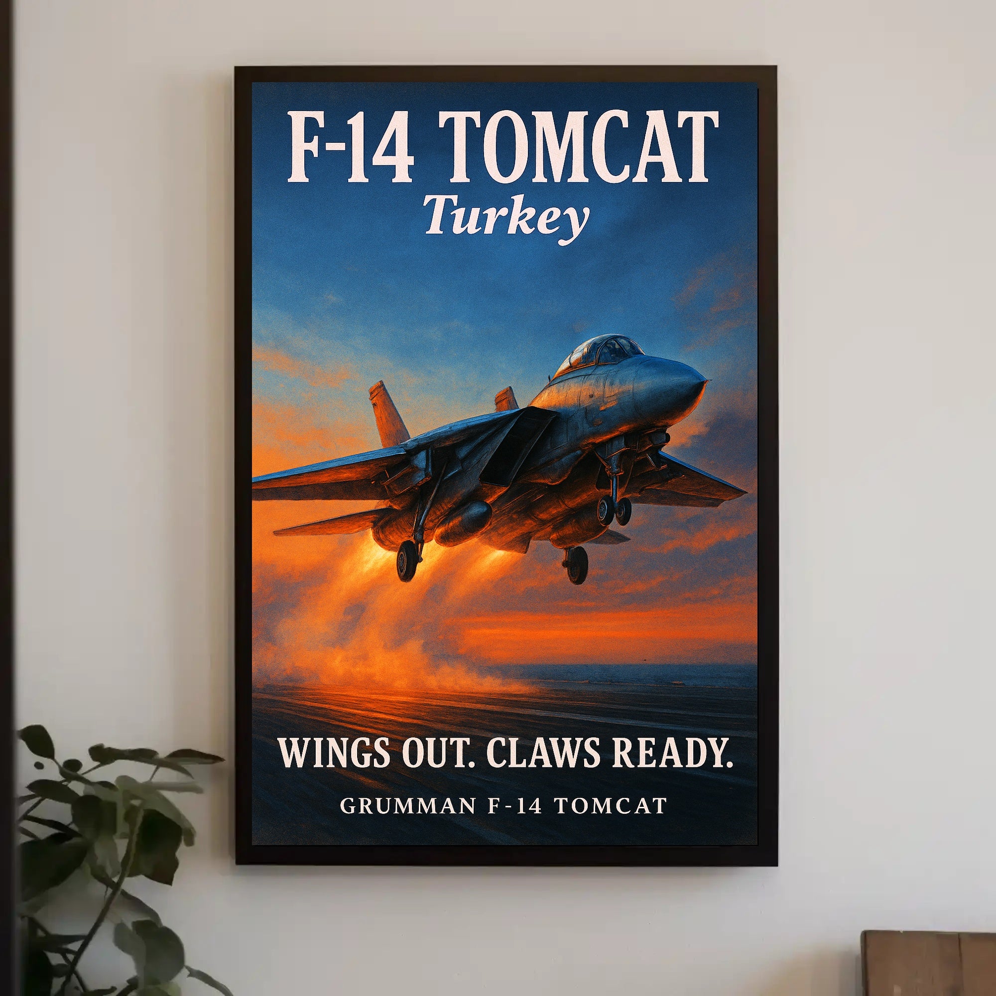 F-14 Tomcat Wings Out, Claws Ready Poster PosterGoat