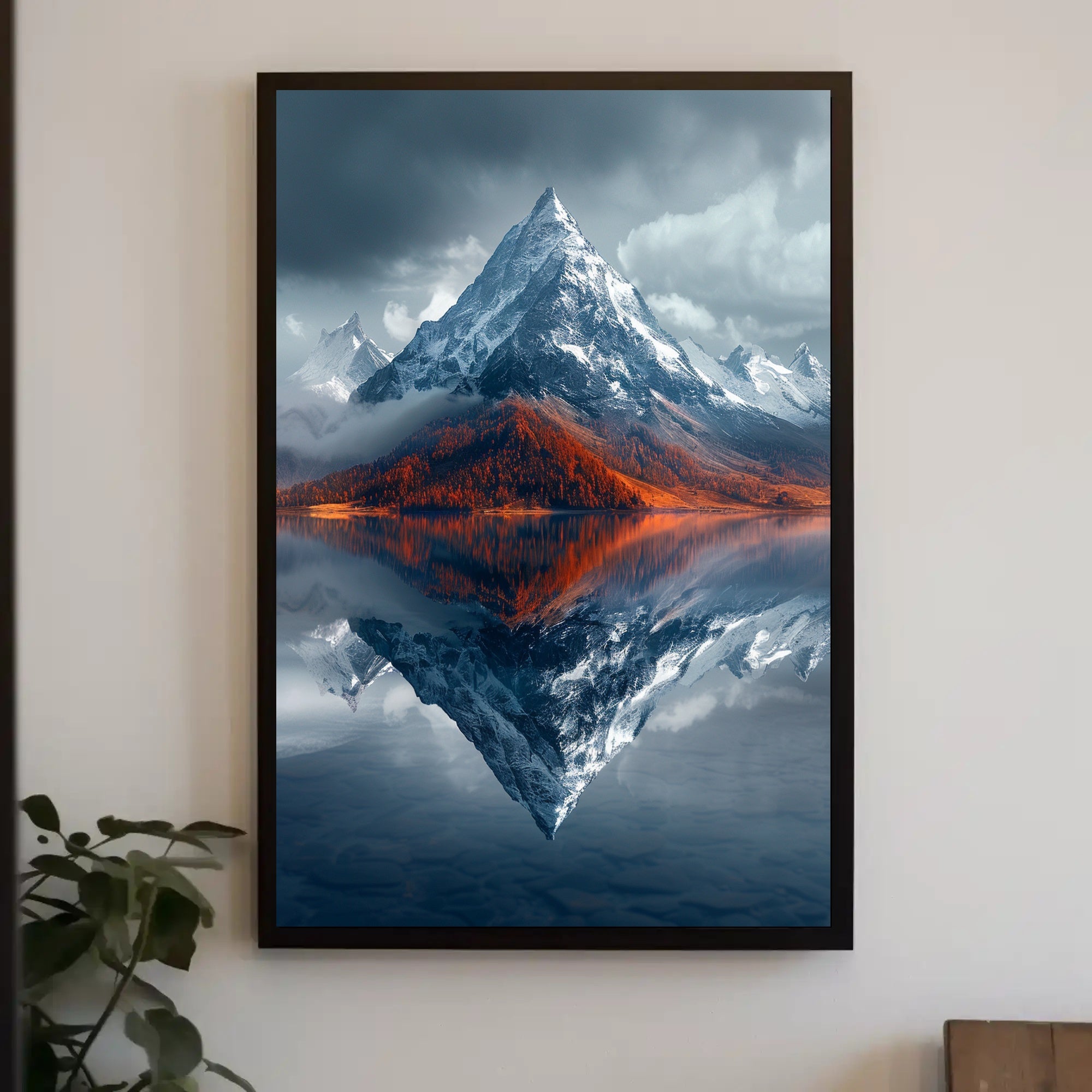 Mountain Reflection Landscape Art Print - National Park Poster PosterGoat