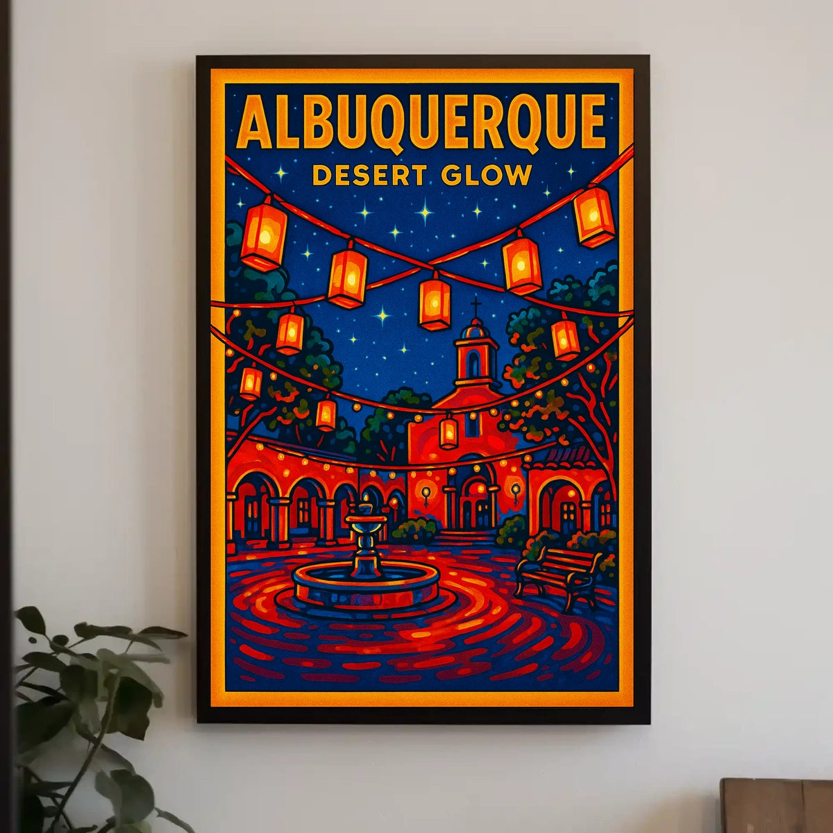 Albuquerque Desert Glow Poster
