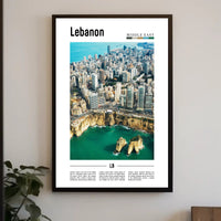 Beirut Skyline Vivid Urban Landscape Travel Poster PosterGoat