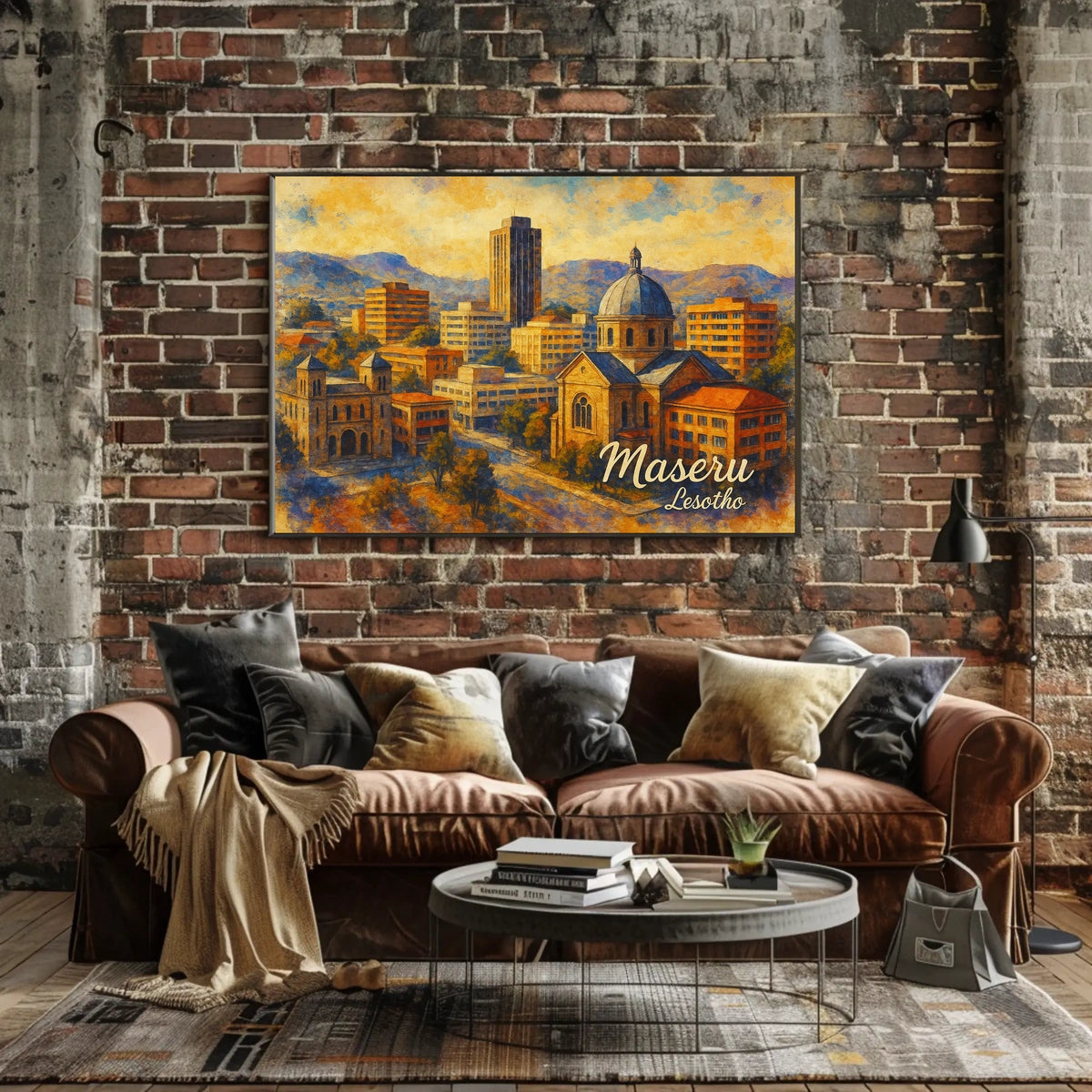 Maseru, Lesotho Cityscape Art Poster