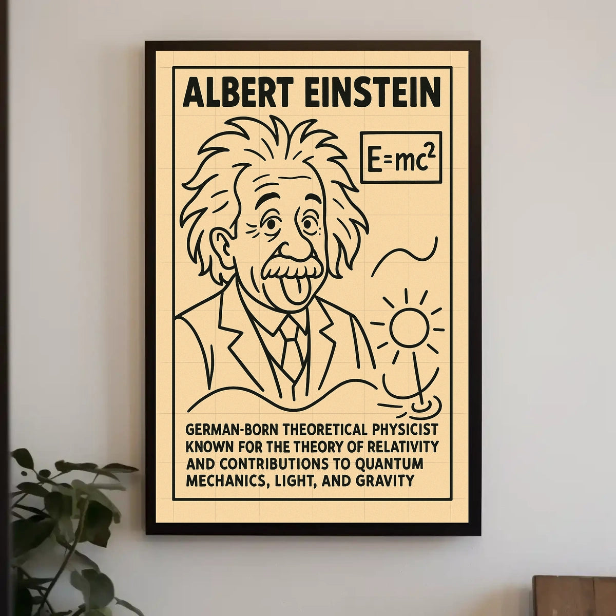 Albert Einstein Theoretical Physicist Portrait Poster