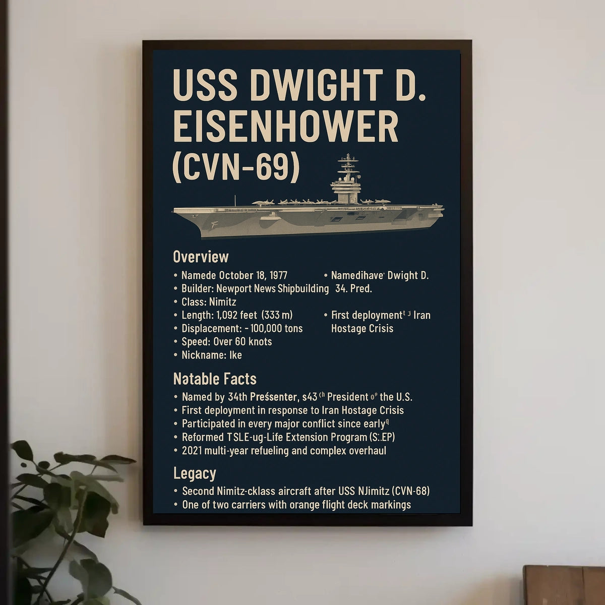 Dwight D. Eisenhower 34Th President Poster