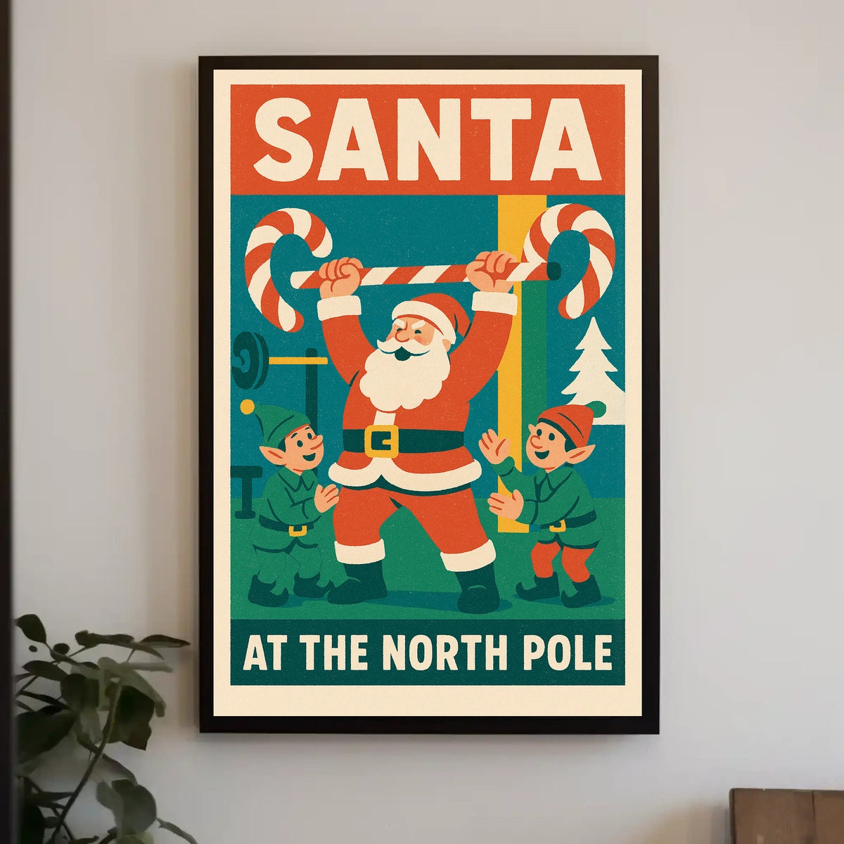 Santa Claus Strength Holiday Fantasy Mythology Poster