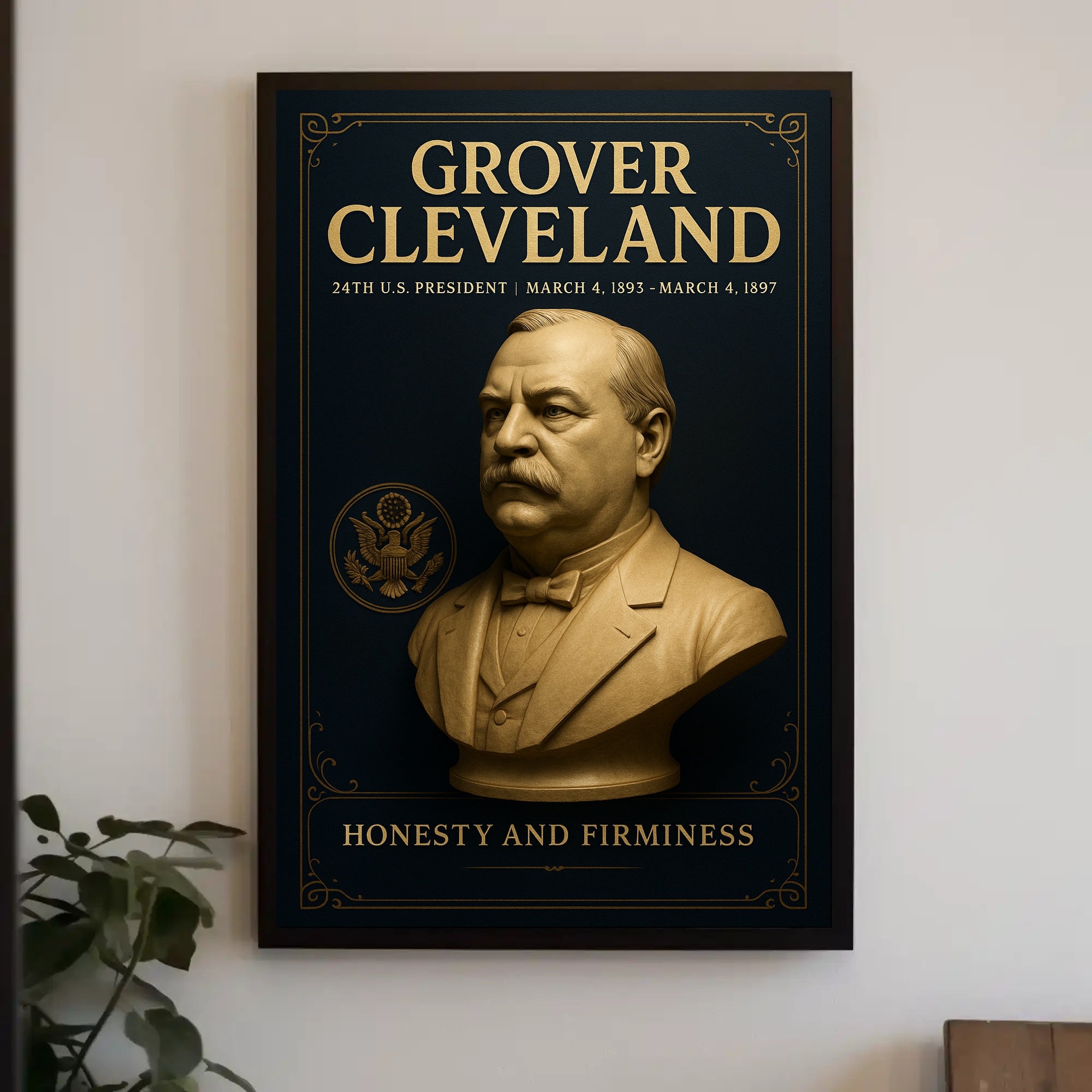 Grover Cleveland Vintage Presidential Historical or Presidential Poster PosterGoat