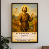 Saint Isidore the Farmer Poster PosterGoat