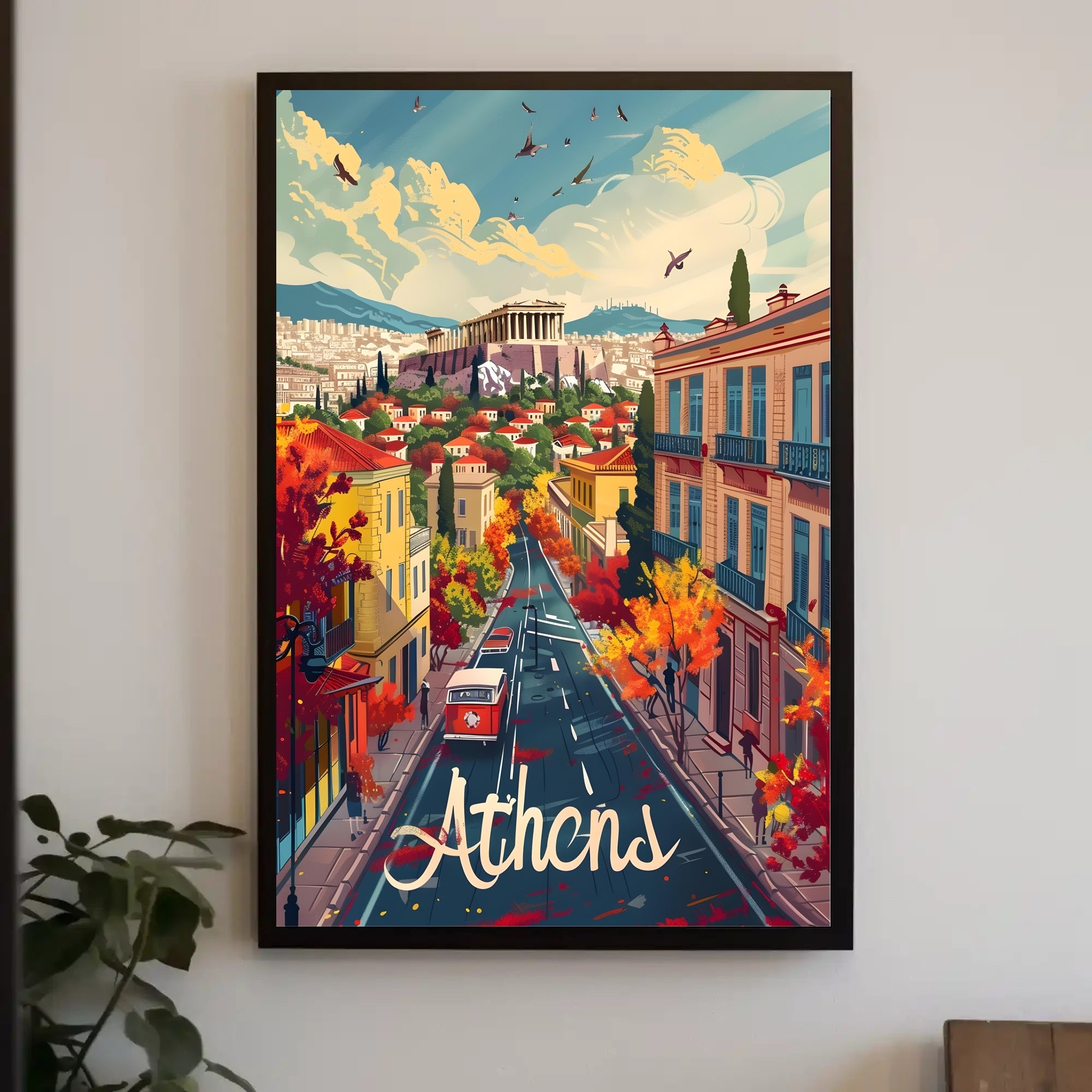 Athens in Autumn Poster