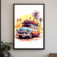 Retro Surf Adventure Poster