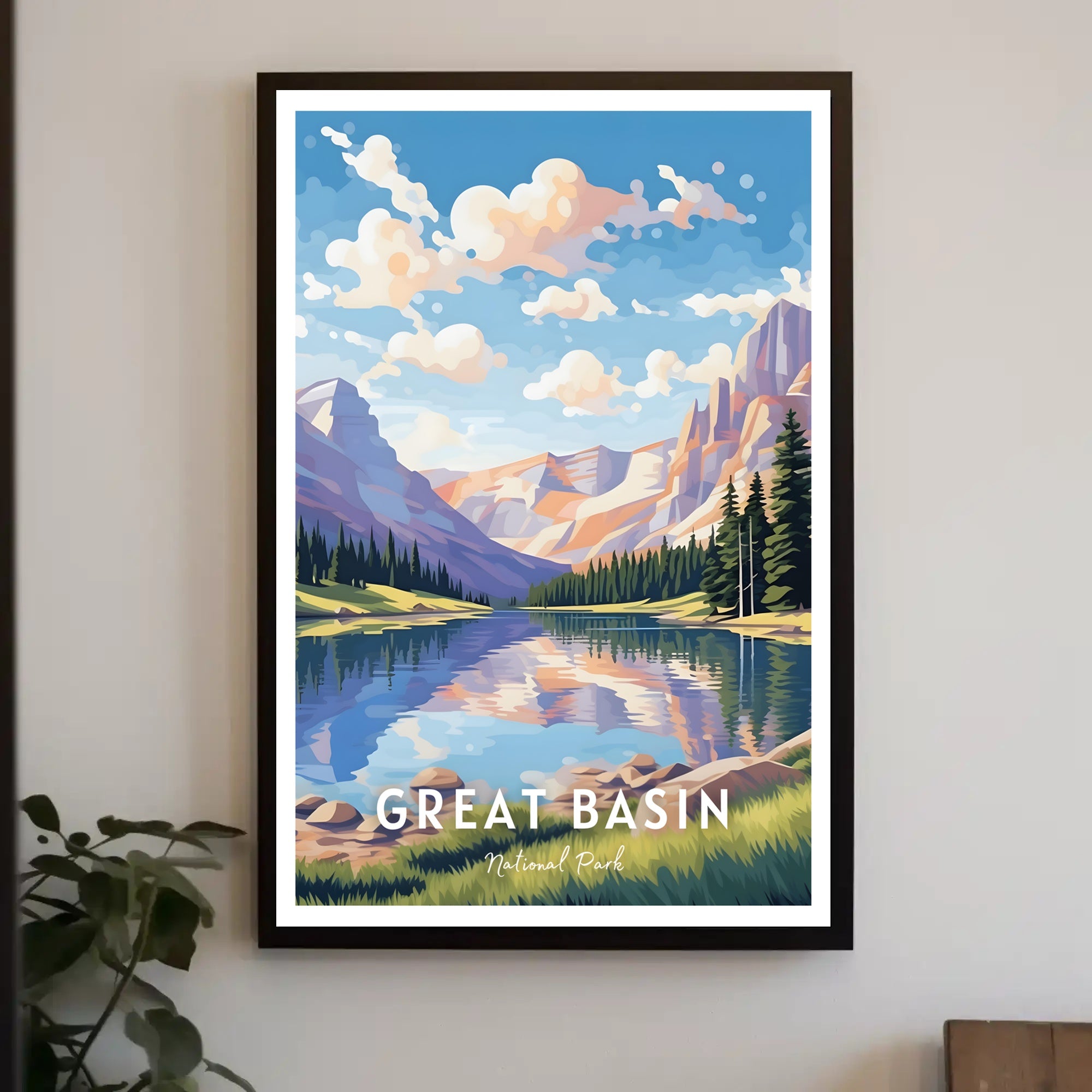 Great Basin Scenic Travel Poster Wall Art Print