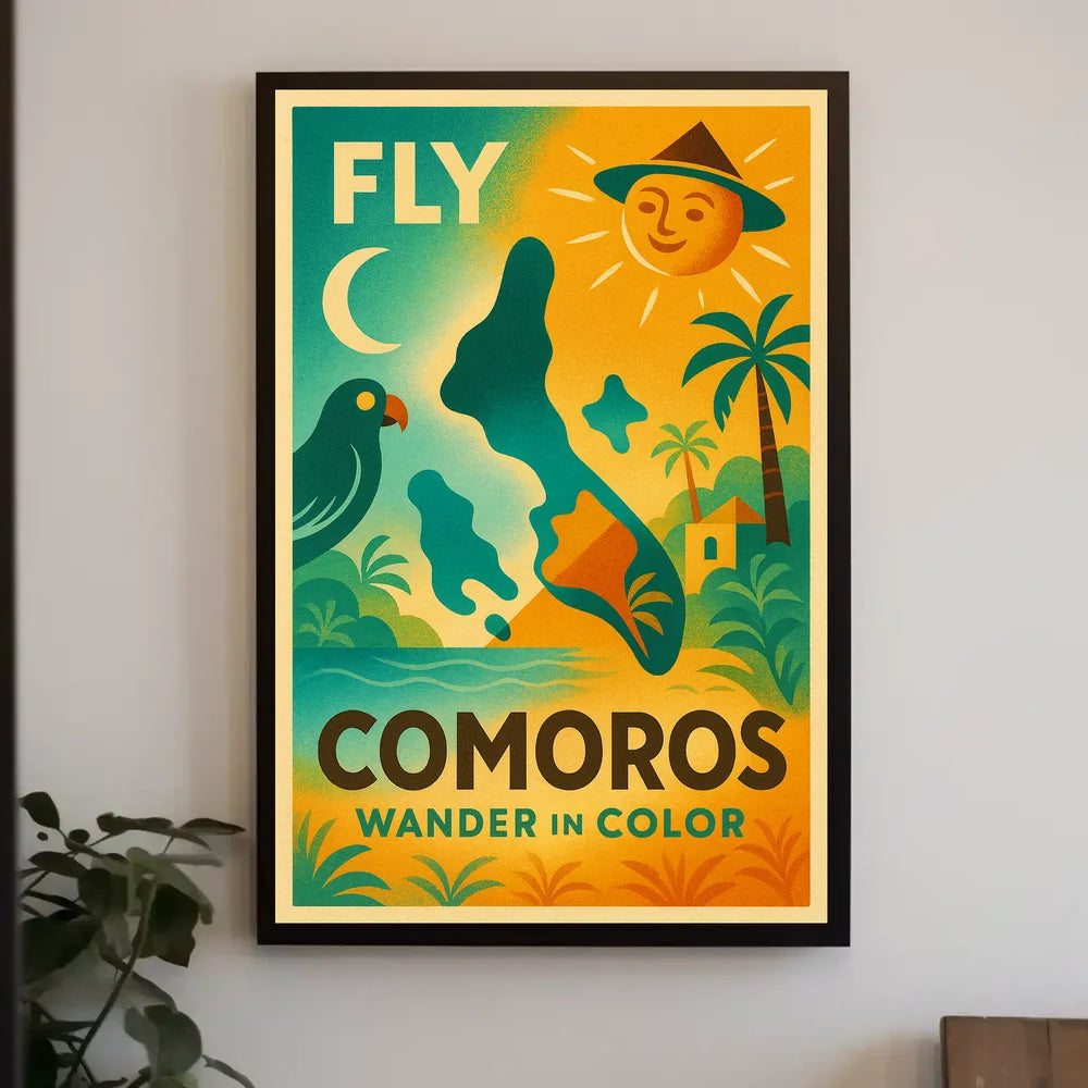 Tropical Adventure Awaits Comoros Travel Poster PosterGoat