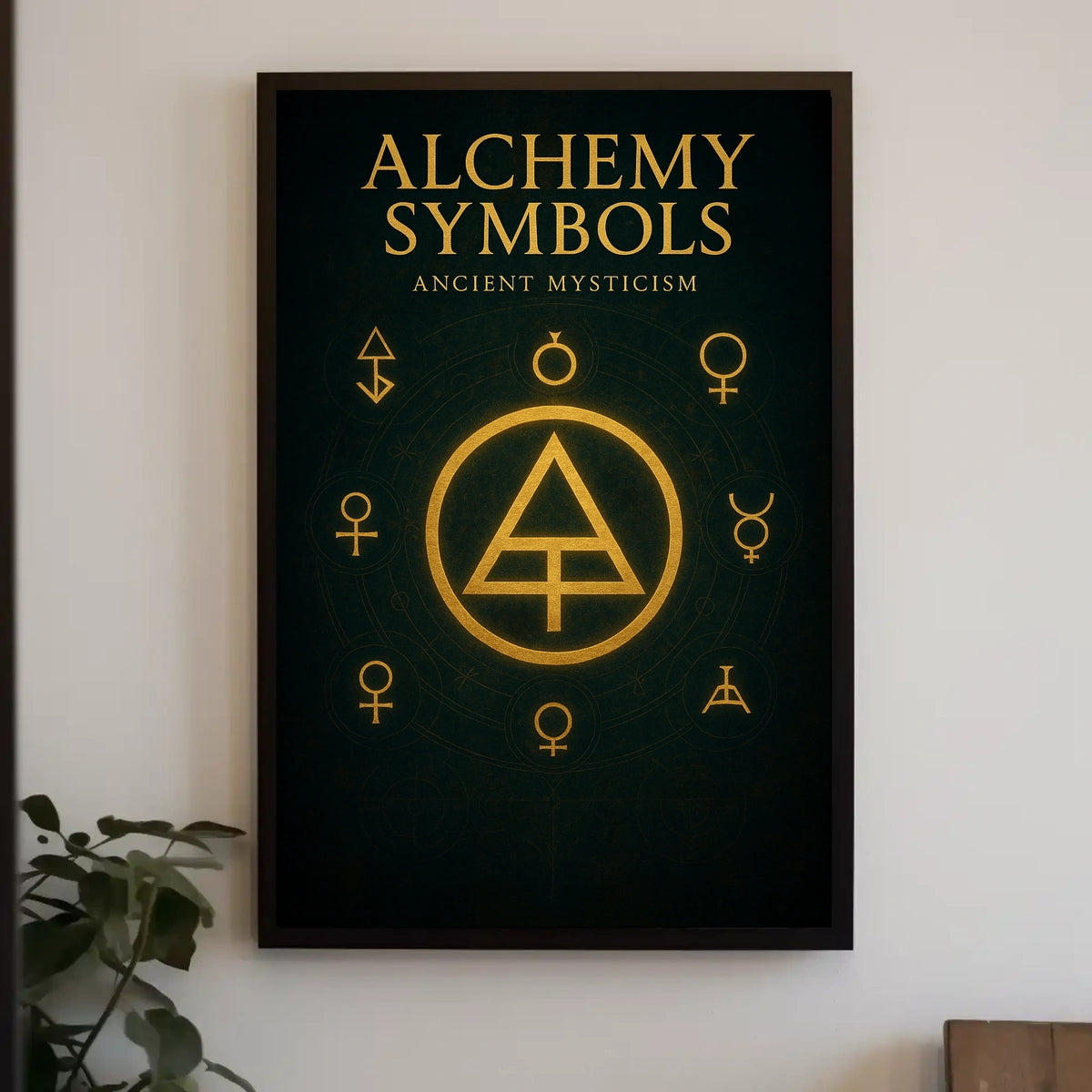 Alchemy Symbols Ancient Mysticism Poster
