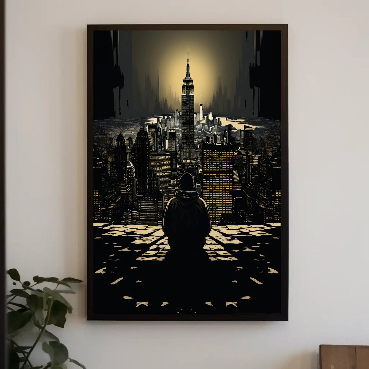 Contemplation Over The Cityscape Poster