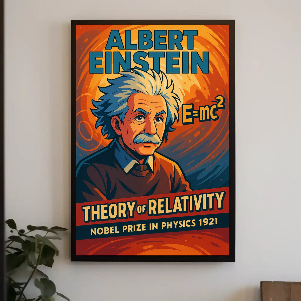 Albert Einstein Theory Relativity Vintage Scientific Illustration Wall Art Science Enthusiasts Poster