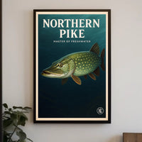 Northern Pike Master of Freshwater Poster PosterGoat