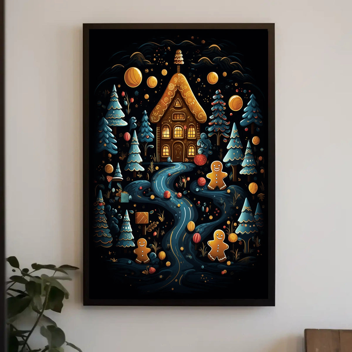 Whimsical Winter Wonderland Fantasy Art Poster