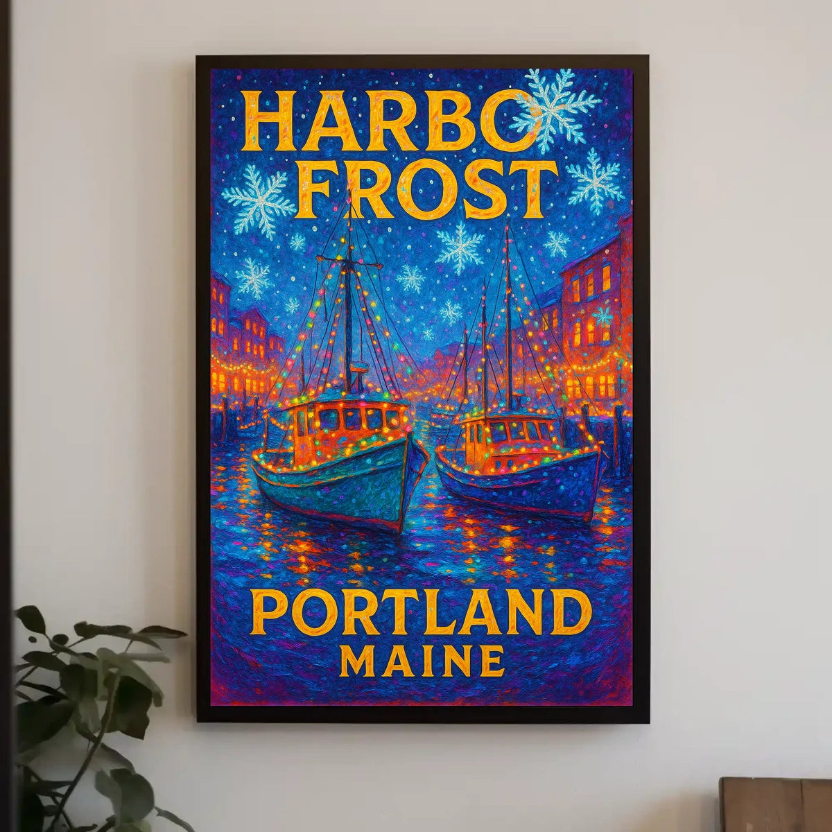 Harbor Frost In Portland, Maine Poster
