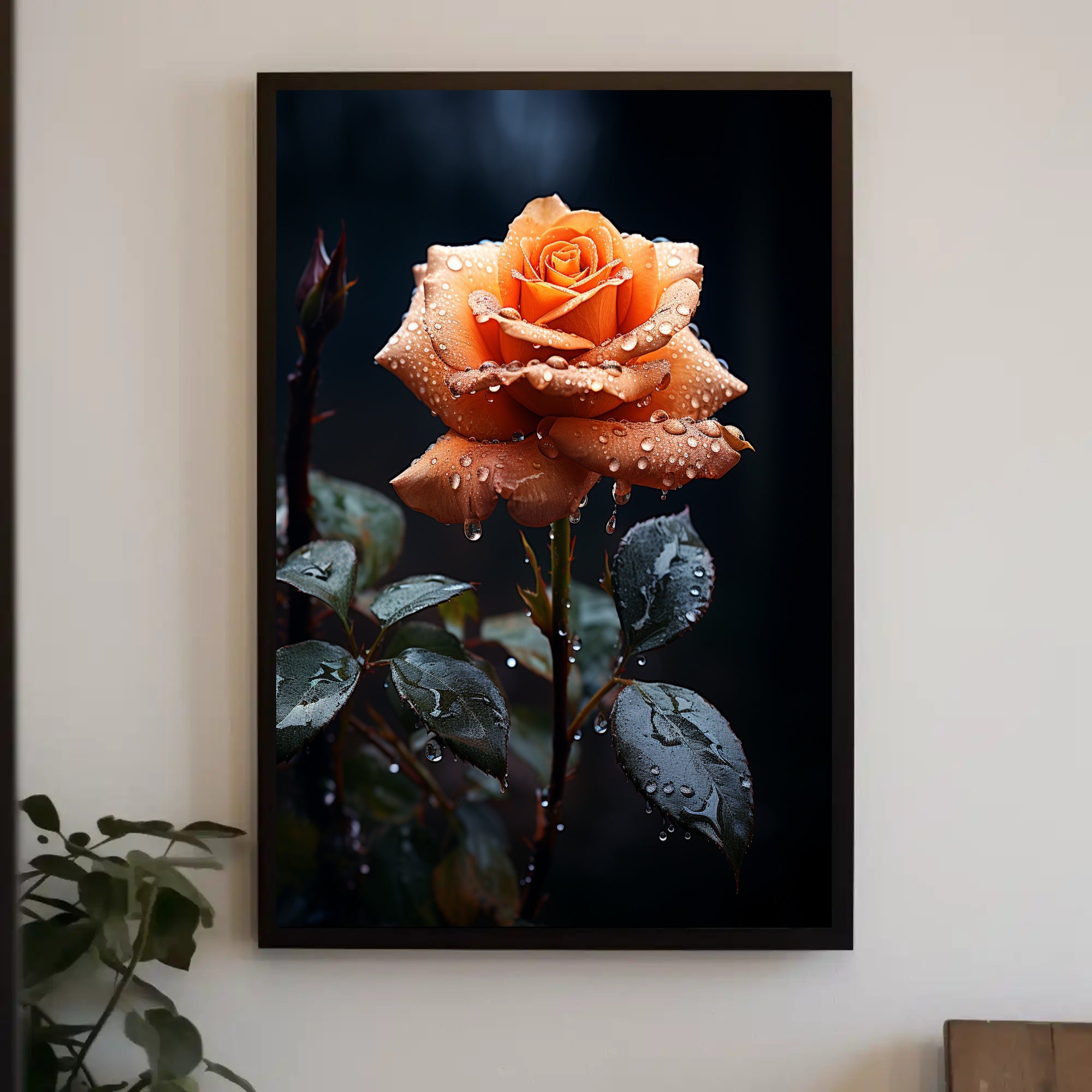 Dew-Kissed Rose Poster PosterGoat