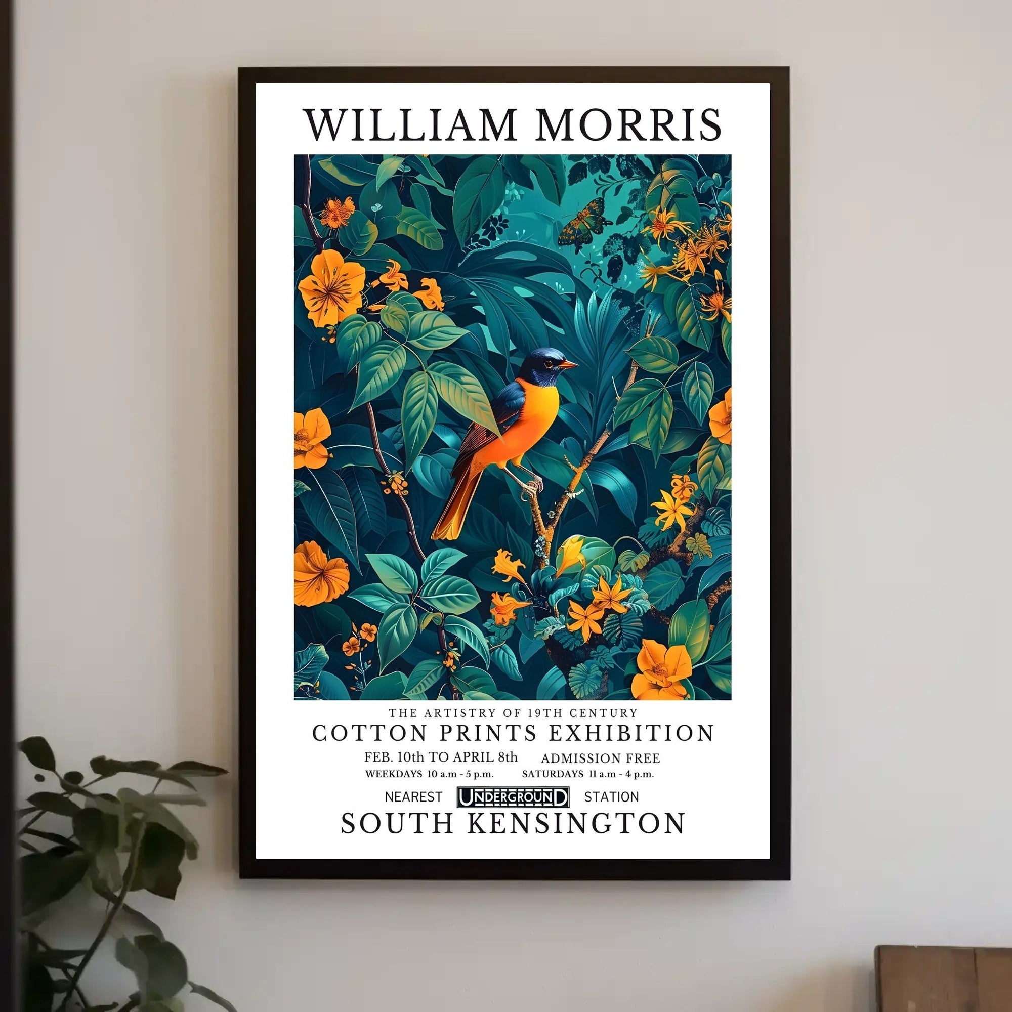 The Artistry of William Morris Exhibition Artistic Poster