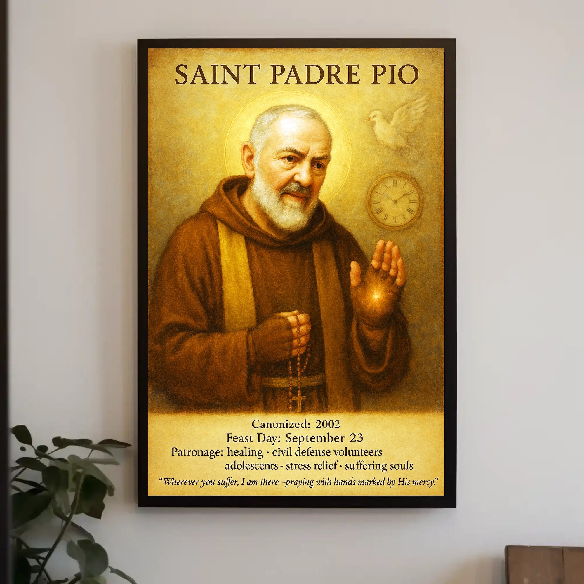 Saint Padre Pio Poster PosterGoat