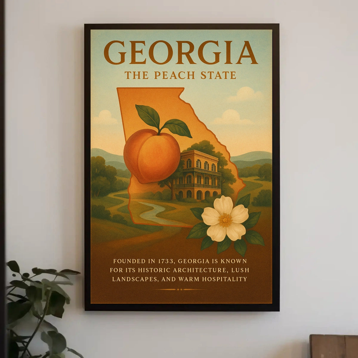 Georgia The Peach State Poster