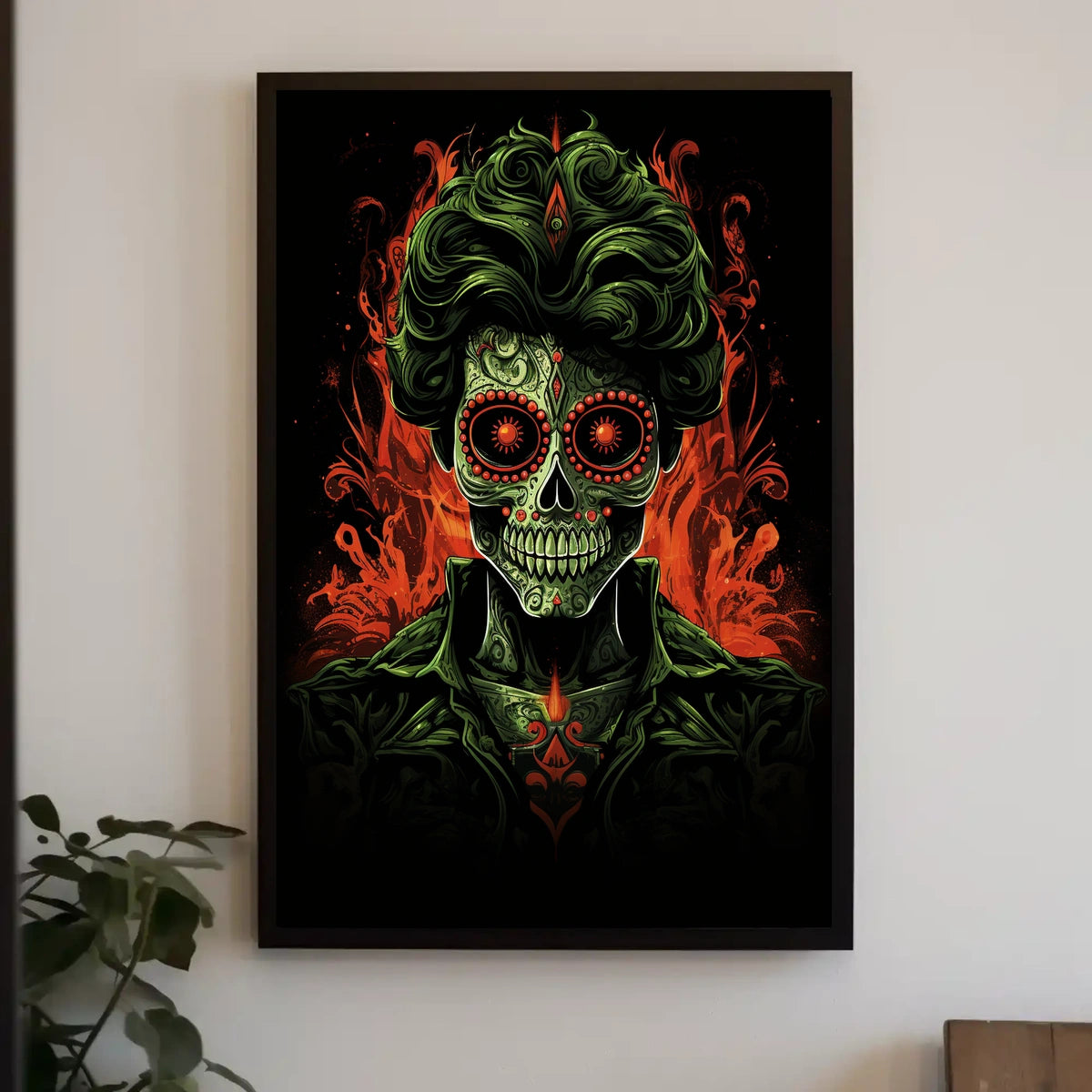 Day of the Dead Sugar Skull Art Poster - Cultural or Heritage Poster
