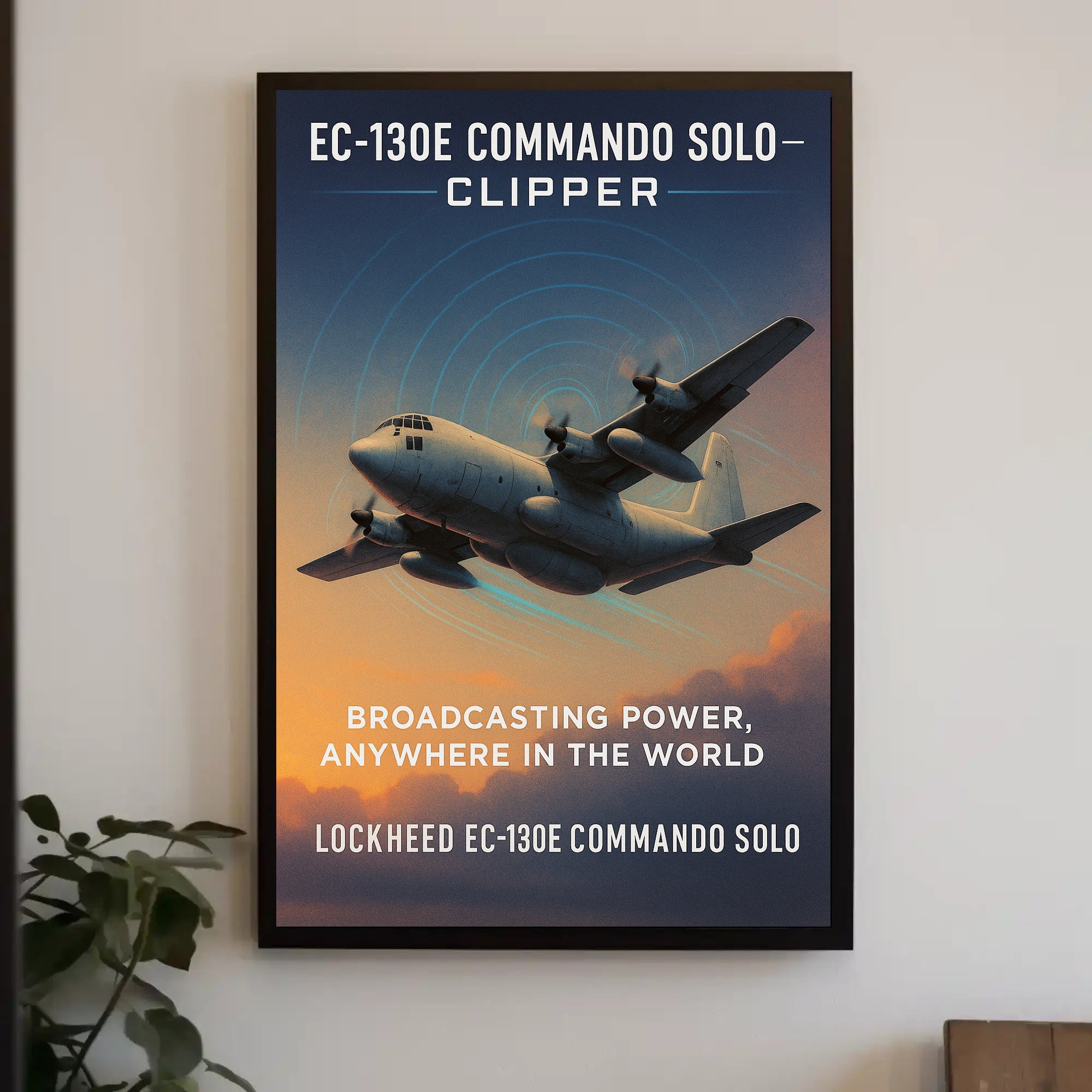 EC-130E Commando Solo Broadcasting Power Poster PosterGoat