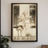 Jack Spratt Health Conscious WWII Propaganda Poster PosterGoat