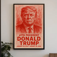 Trump Leadership Red Pop Art Patriotic Poster