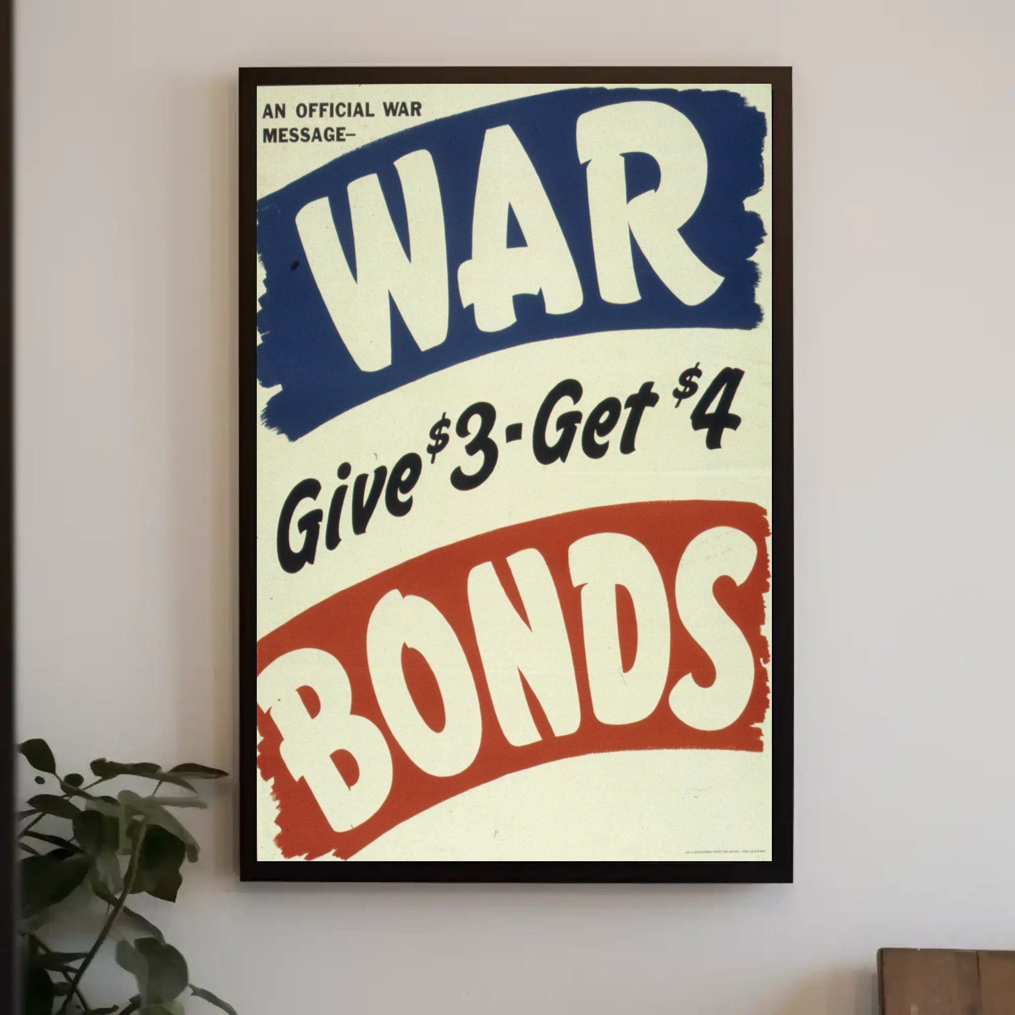 WAR BONDS Vintage Design Poster WWII Poster
