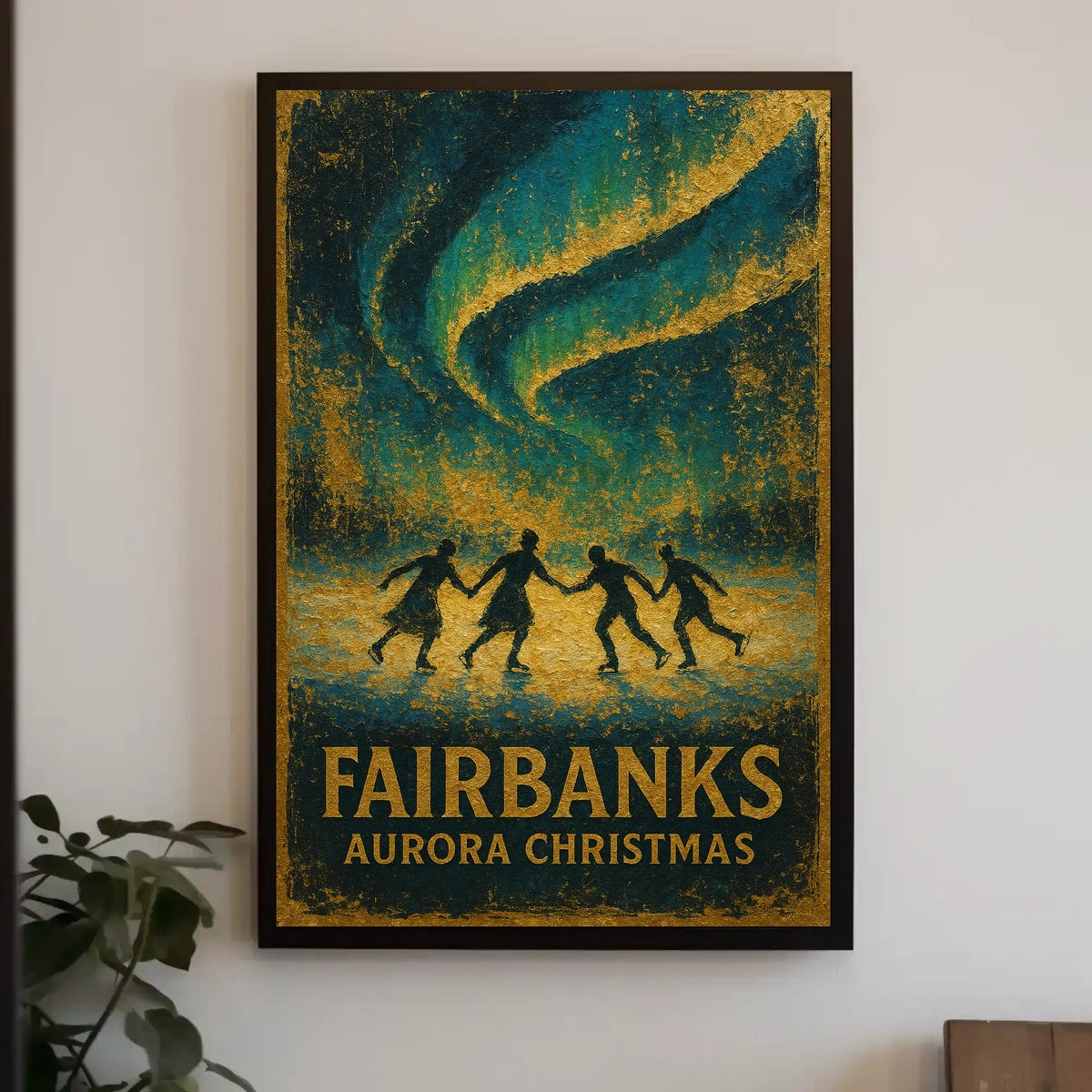 Fairbanks Aurora Christmas Poster