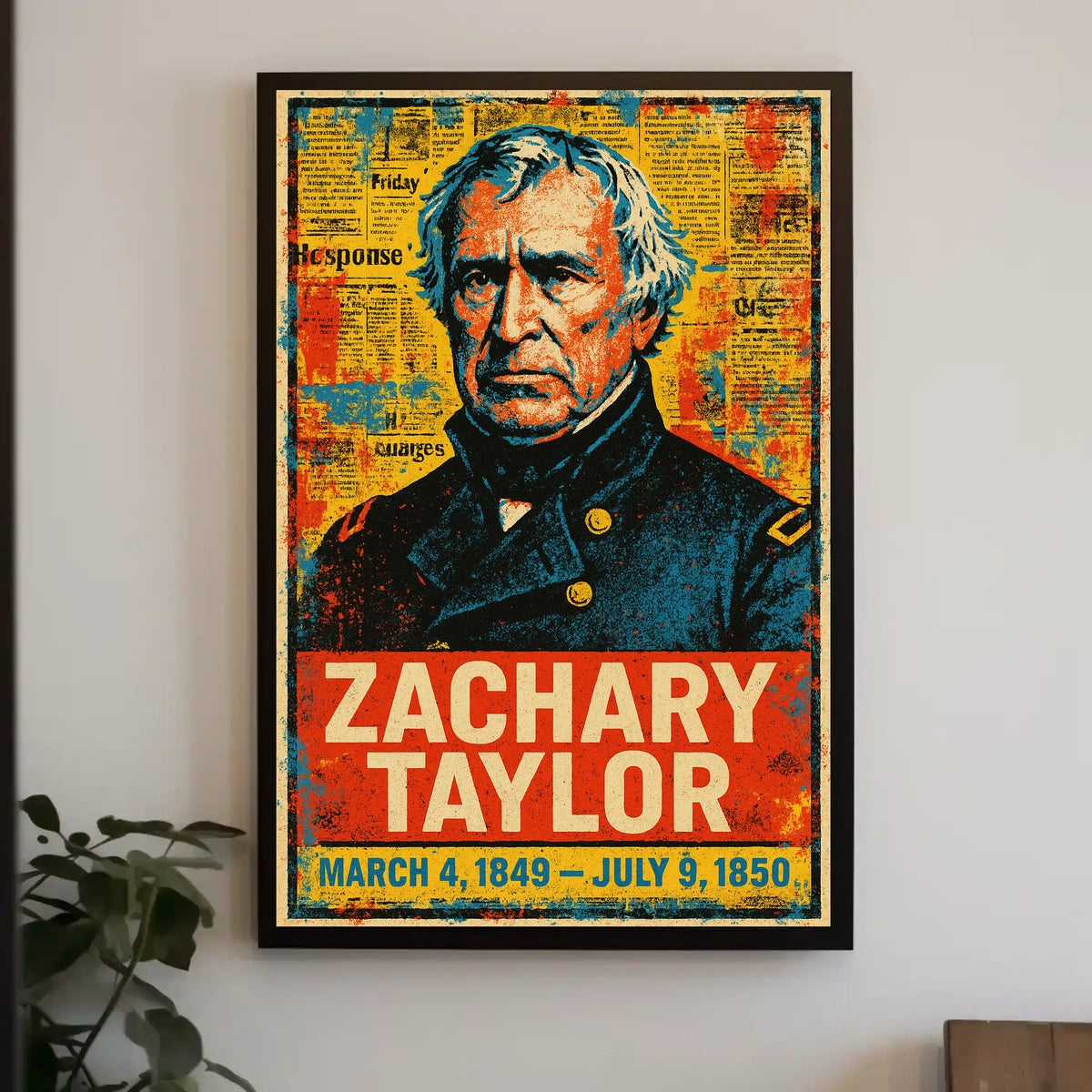 Zachary Taylor 12th President of the United States Street Art Mashup Poster