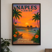 Naples, Florida A Paradise of Sunsets and Serenity Poster