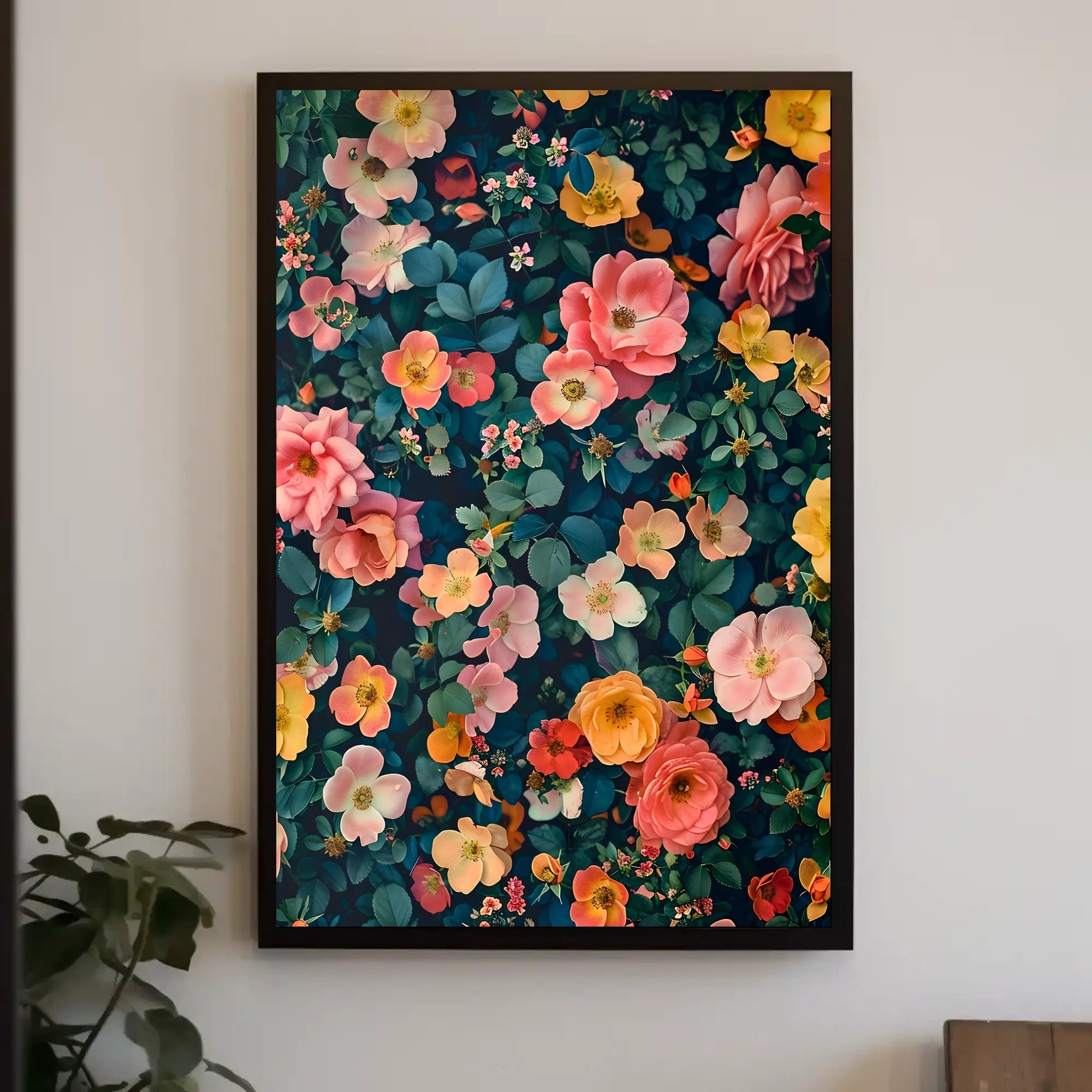 Vibrant Floral Symphony Art Print: Abstract or Artistic Poster