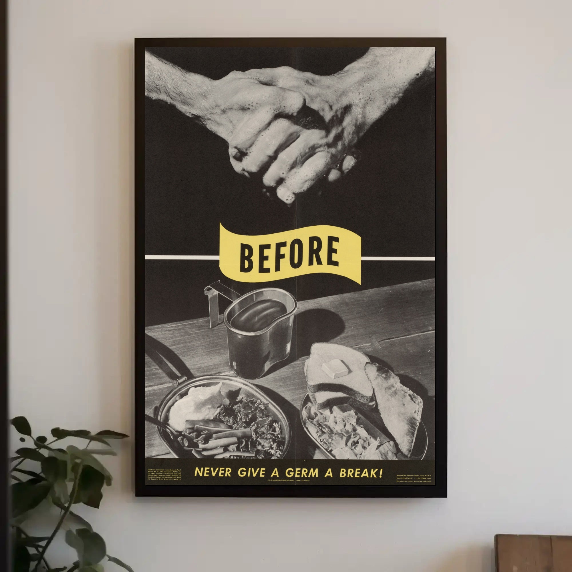 Hygiene Awareness Vintage WWII Propaganda Poster PosterGoat