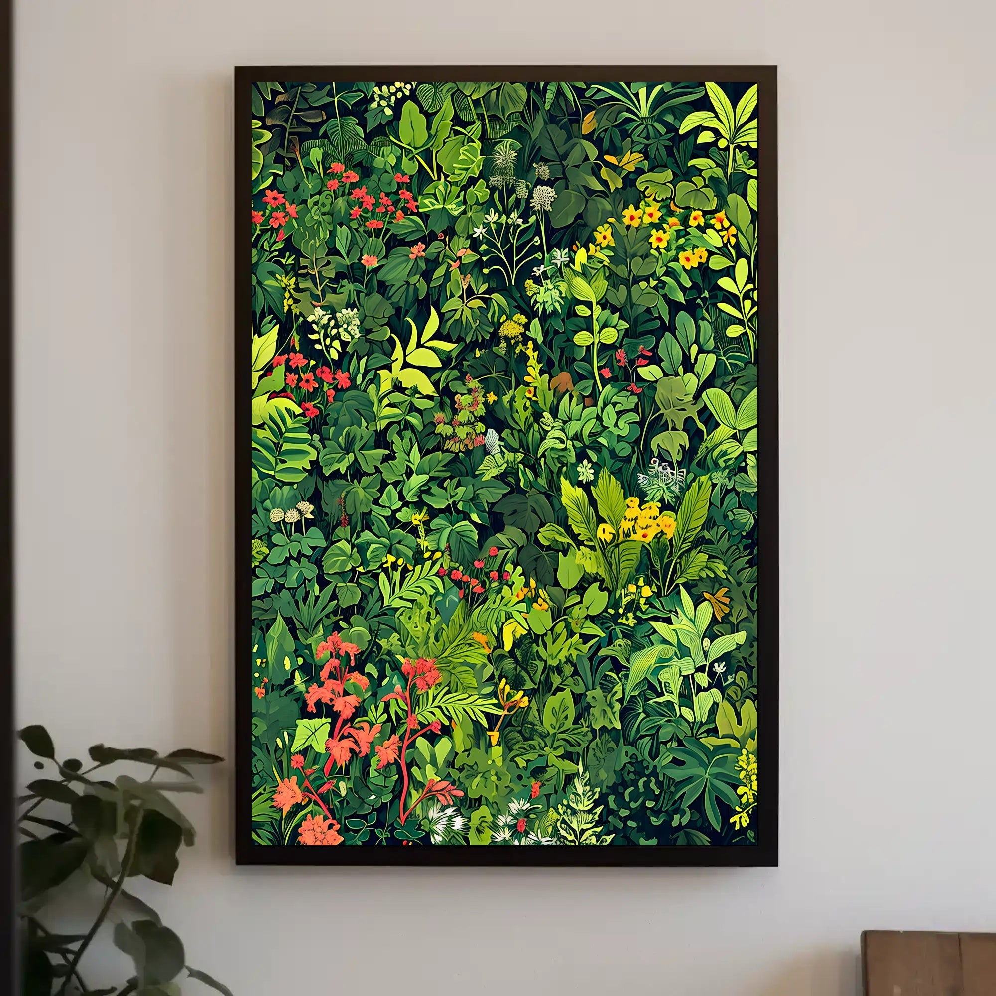 Lush Botanical Illustration Poster for Nature Lovers