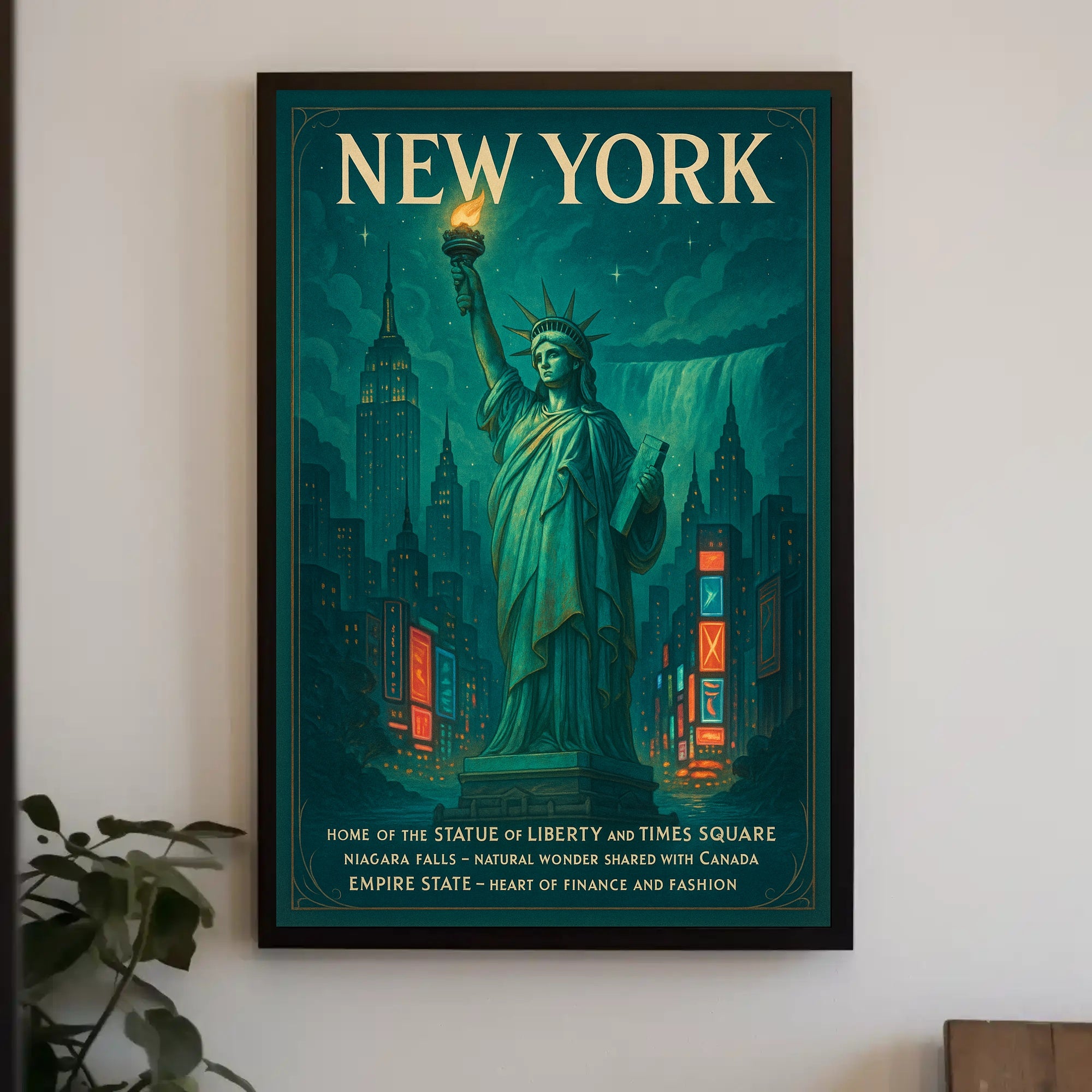 New York Iconic Landmarks Poster