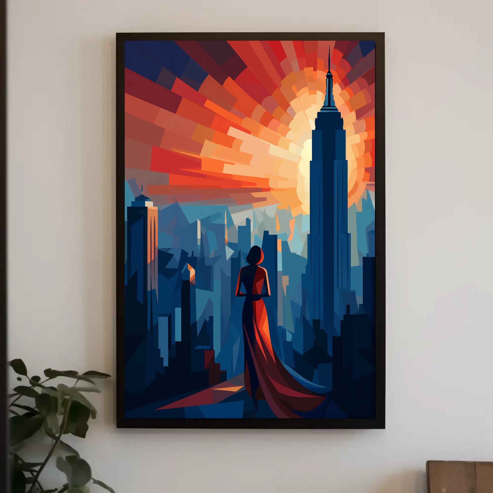 Cityscape At Sunset Poster