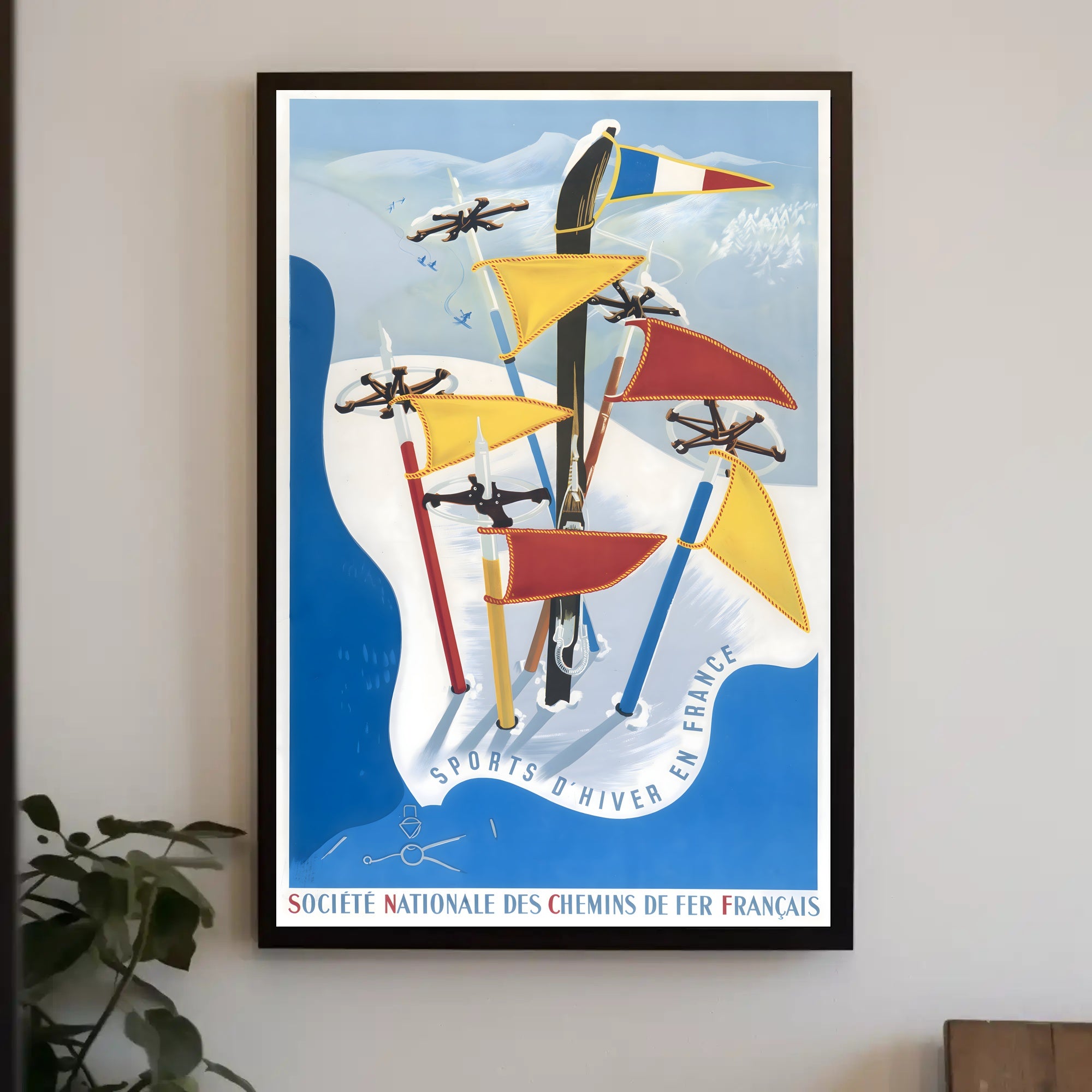 Winter Sports Adventure: Vintage French Travel Poster PosterGoat
