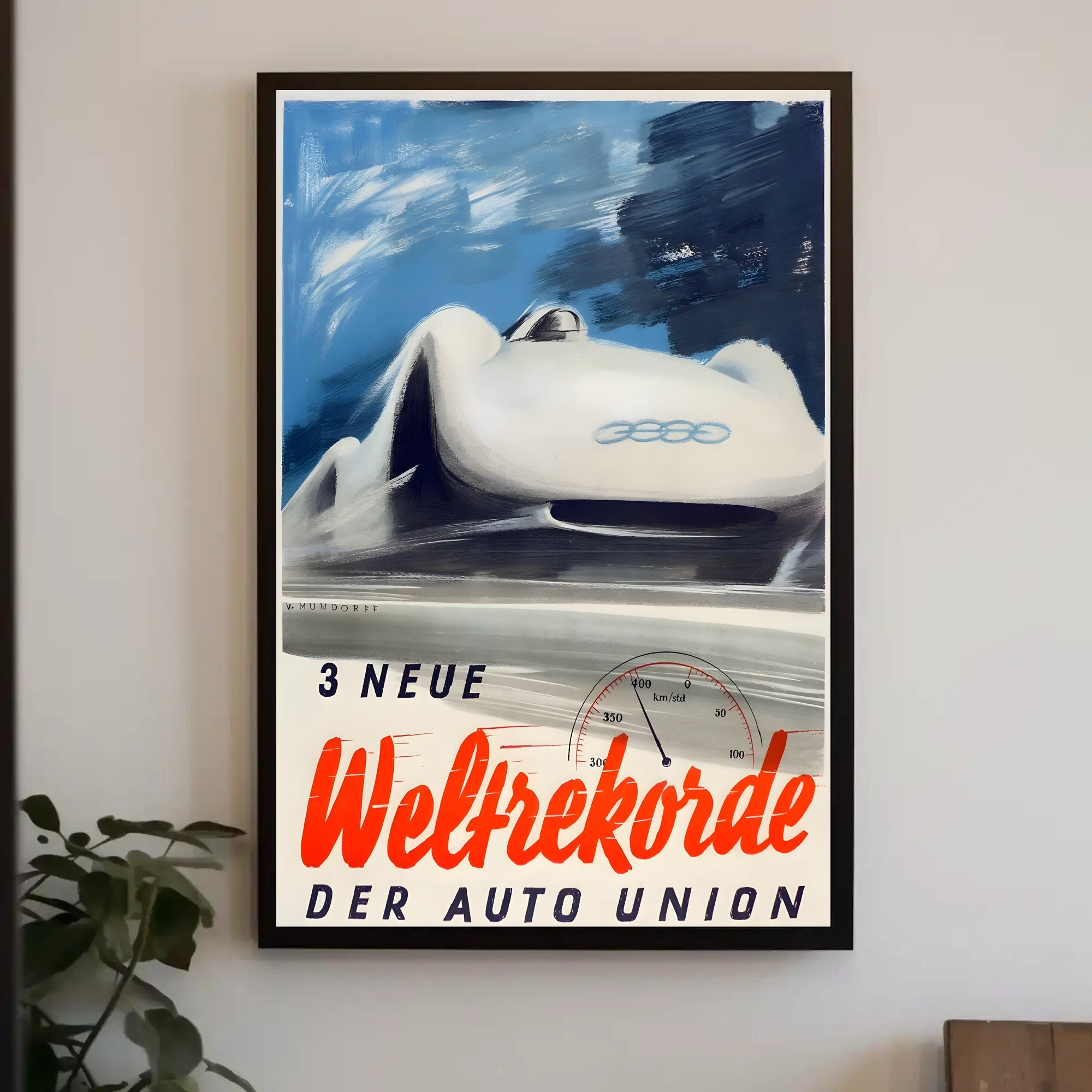 Auto Union Speed Records Poster