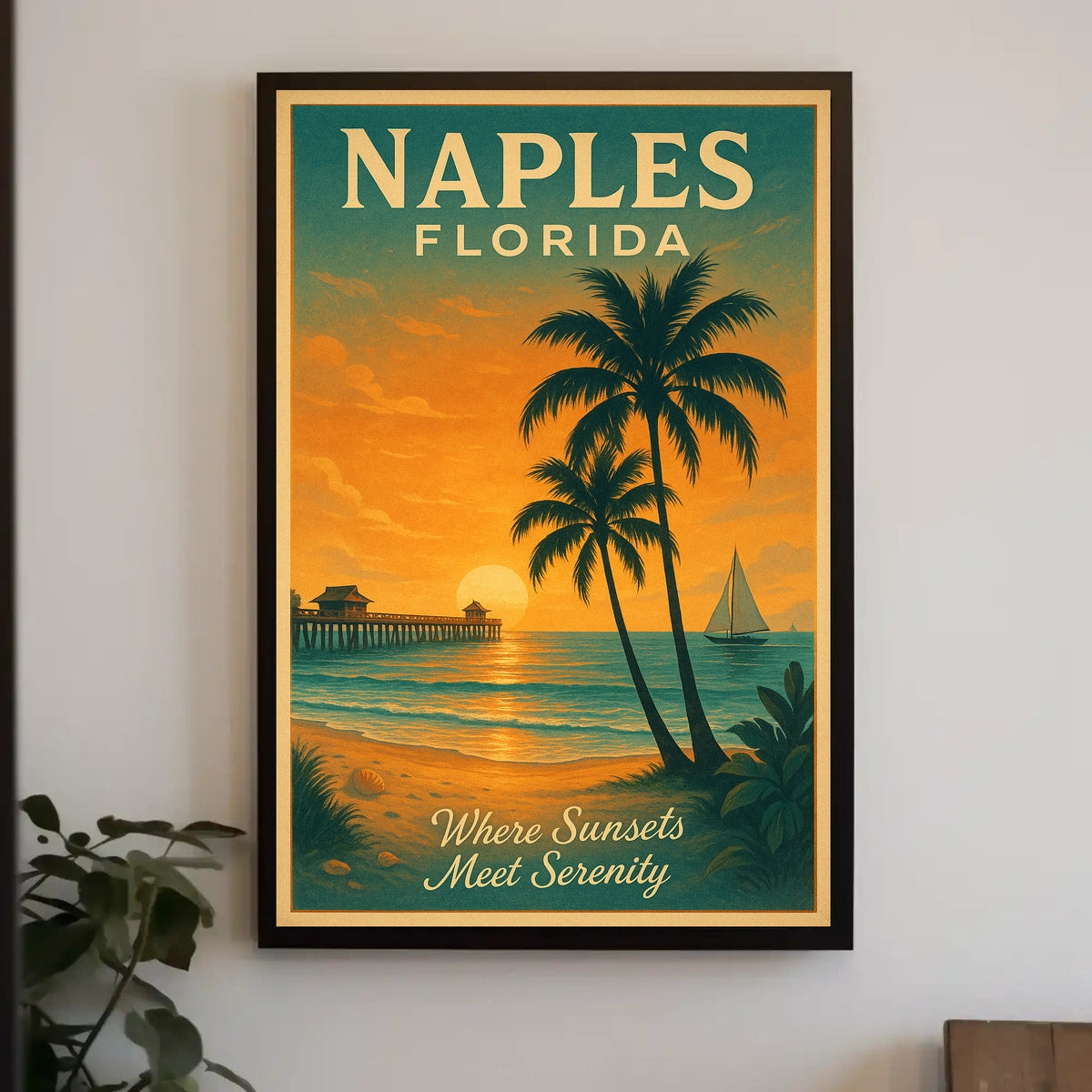 Naples, Florida Where Sunsets Meet Serenity Poster