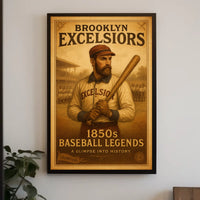 Brooklyn Excelsiors 1850s Baseball Legends Poster