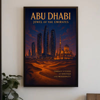Abu Dhabi Jewel of the Emirates Travel Poster