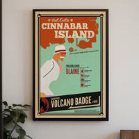 Cinnabar Island Retro Poster: Pokémon Adventure Travel Poster PosterGoat