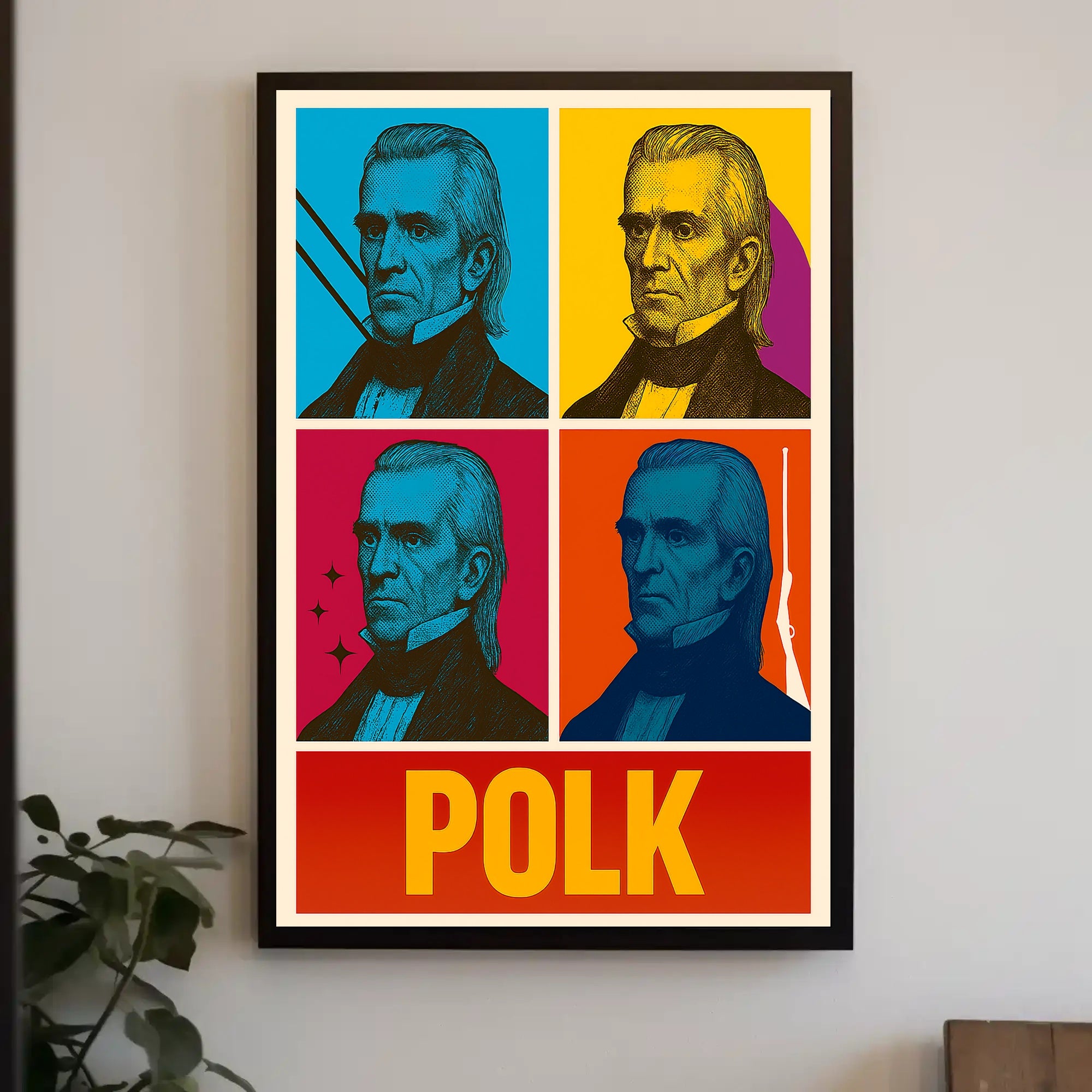 Warhol-Inspired Historical Portrait Pop Art Poster