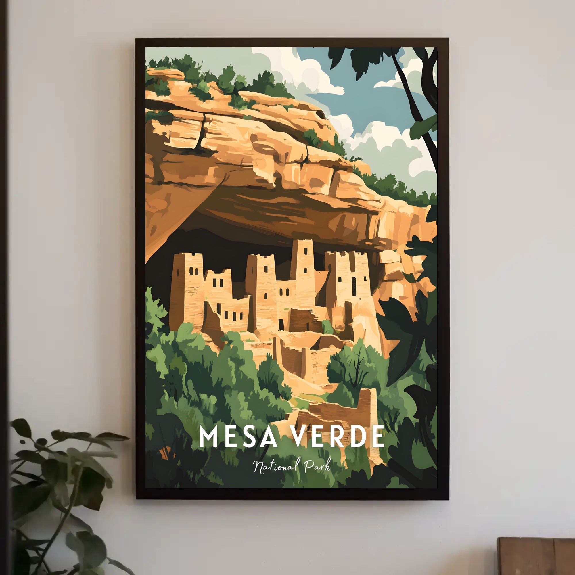 Mesa Verde National Park Poster Vintage Travel Art