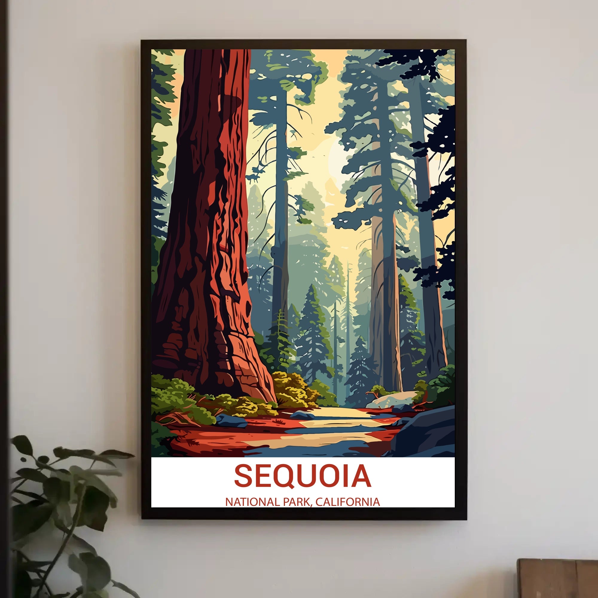 Sequoia National Park Vintage Travel Poster