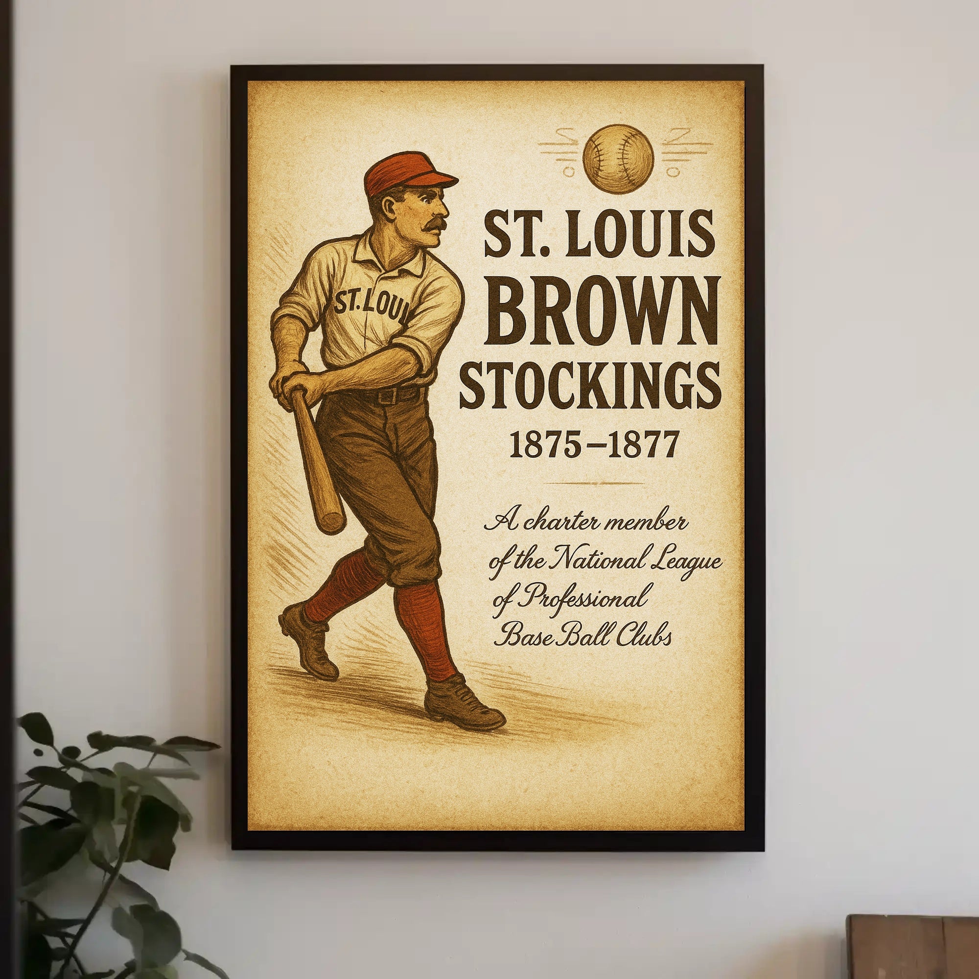 St. Louis Brown Stockings 18751877 Poster PosterGoat